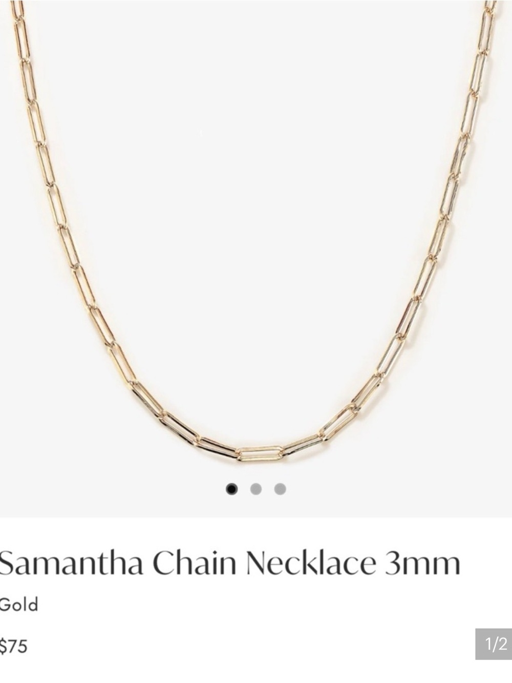 MELINDA MARIA Samantha Chain NIB Gold
